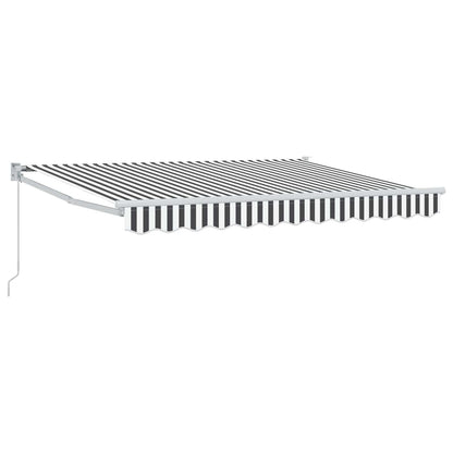 vidaXL Retractable Awning Anthracite and White 3.5 x 2 m 2