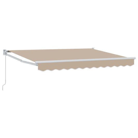 vidaXL Retractable Awning Beige 3.5 x 2 m 100% Polyester and Aluminium 2