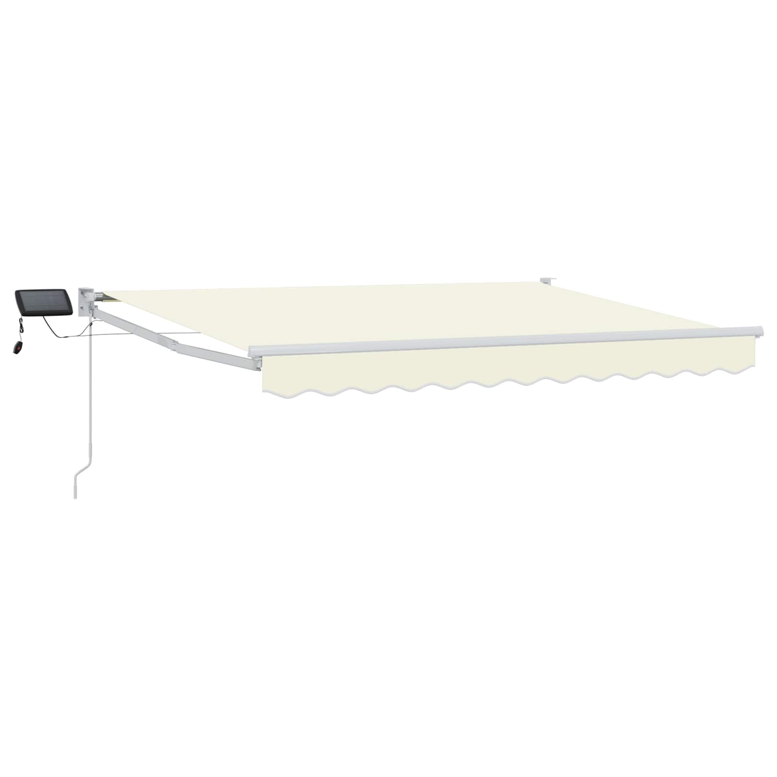 vidaXL Manual Retractable Awning with LEDs Cream and White 3.5 x 2 m 2