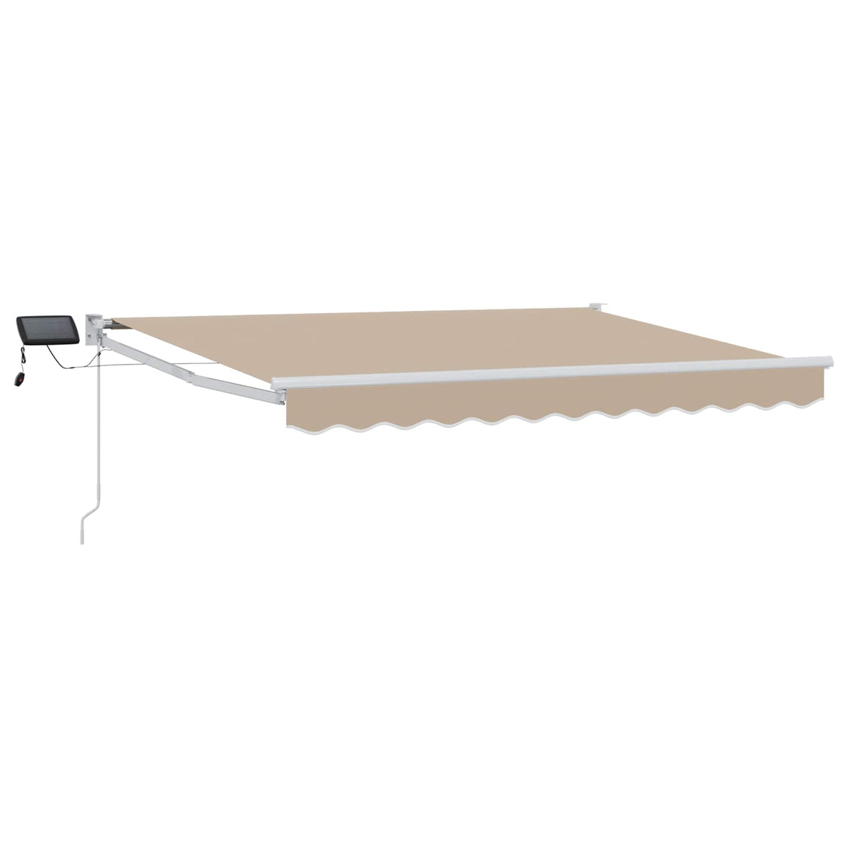 vidaXL Manual Retractable Awning with LEDs Beige and White 3.5 x 2 m 2