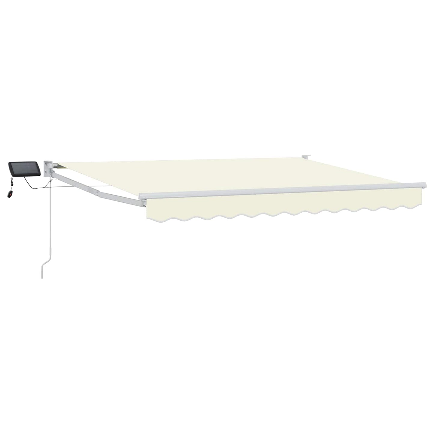 vidaXL Manual Retractable Awning with LEDs Cream and White 3 x 2.5 m 2
