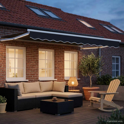 vidaXL Manual Retractable Awning with LEDs 3 x 2.5 m 3