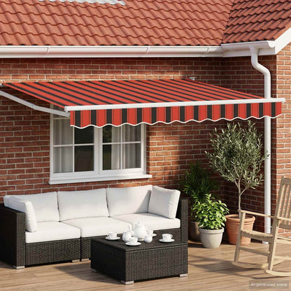 vidaXL Manual Retractable Awning with LEDs 3 x 2.5 m 1