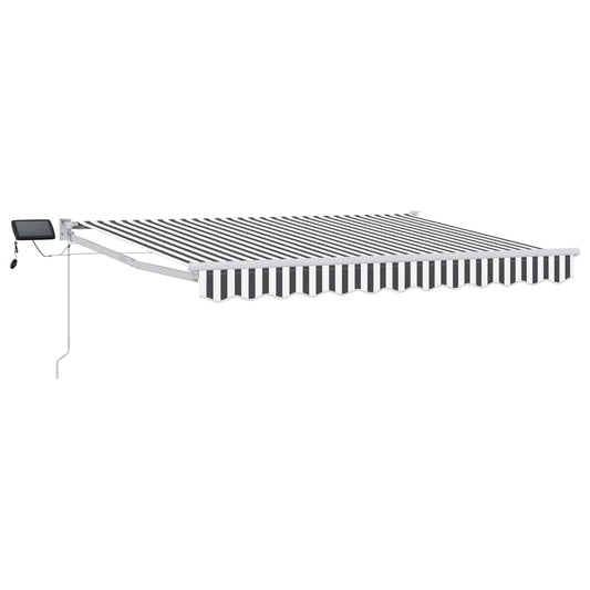 vidaXL Manual Retractable Awning with LEDs 3 x 2.5 m 2