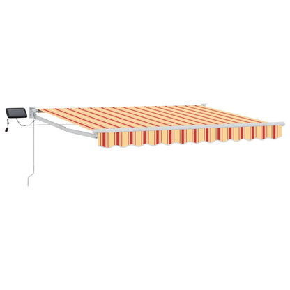 vidaXL Manual Retractable Awning with LEDs Multicolour 3 x 2.5 m 2