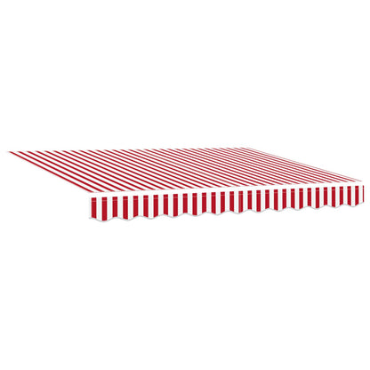 vidaXL Manual Retractable Awning with LEDs Red and White 3 x 2.5 m 5
