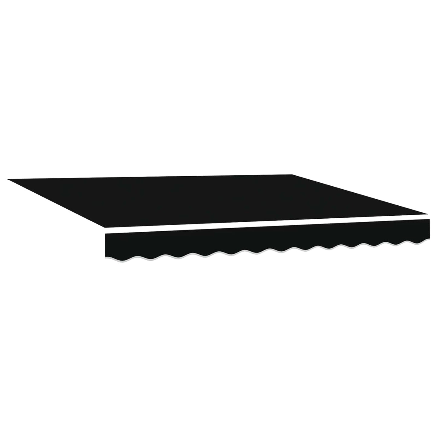 vidaXL Manual Retractable Awning with LEDs Black and White 3 x 2.5 m 5