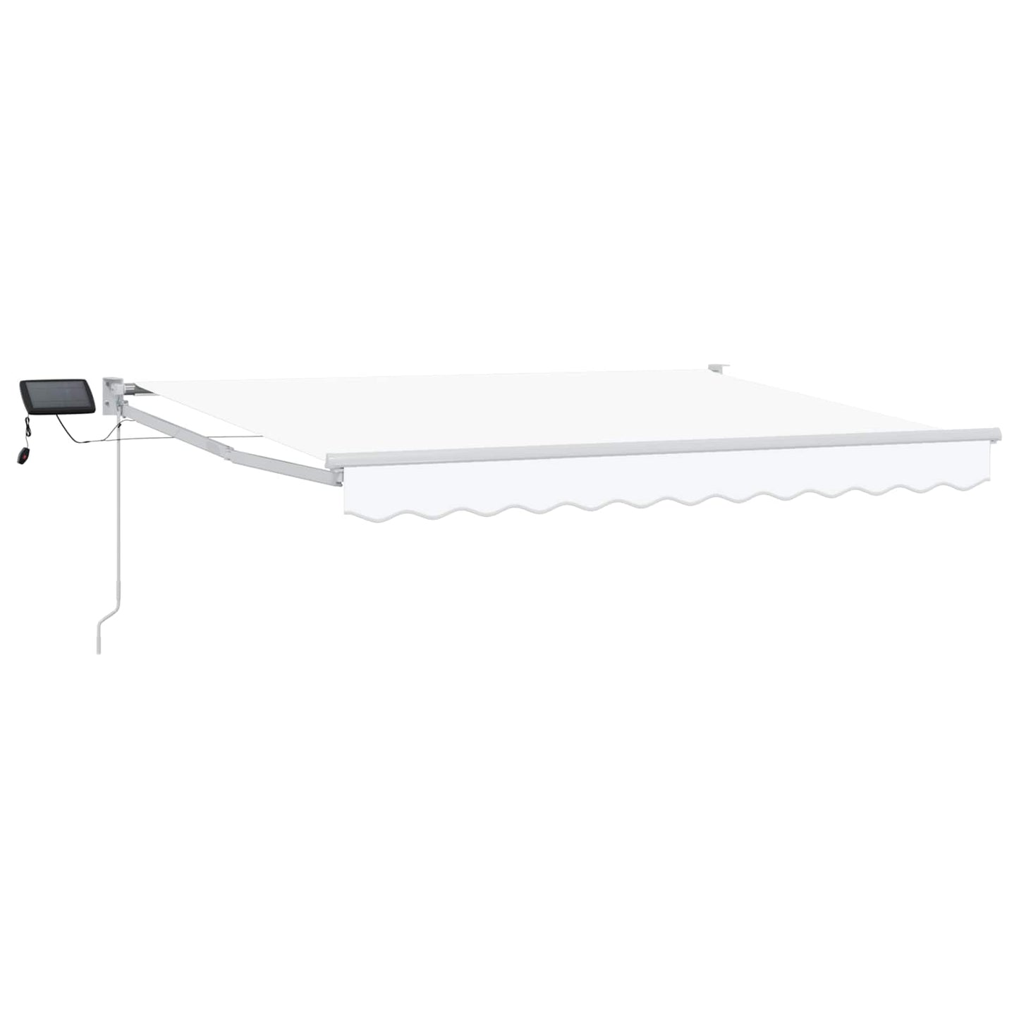 vidaXL Manual Retractable Awning with LEDs White 3 x 2.5 m 2