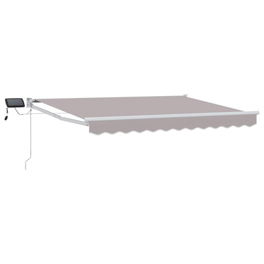 vidaXL Manual Retractable Awning with LEDs 3 x 2.5 m 2