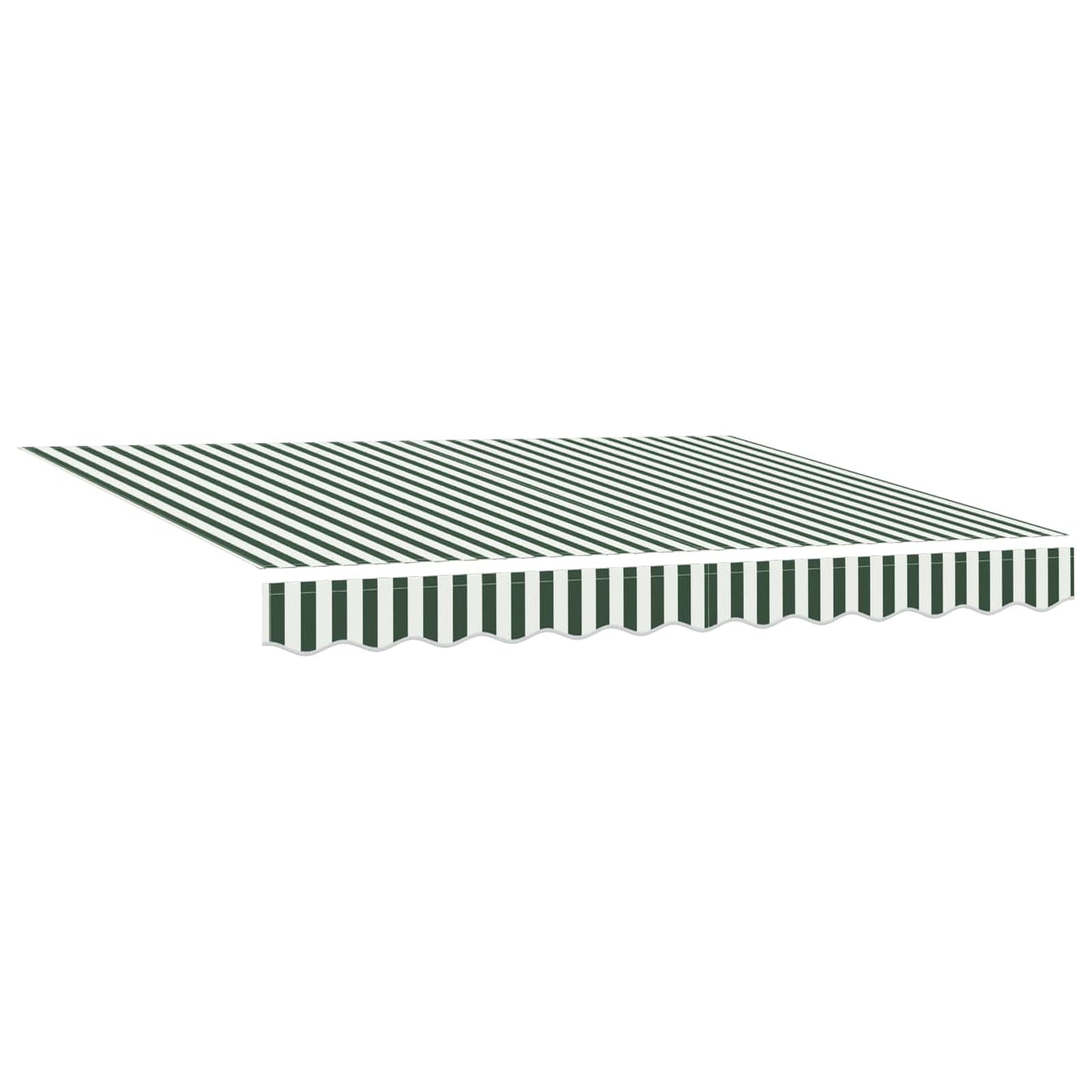 vidaXL Manual Retractable Awning with LEDs Green and White 3 x 2.5 m 5