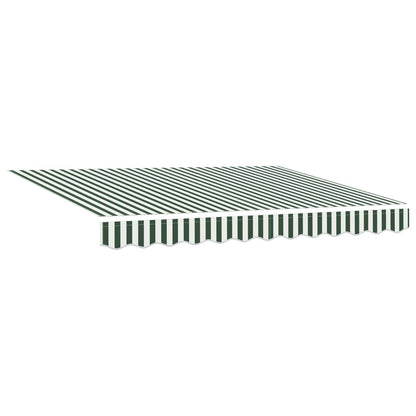 vidaXL Manual Retractable Awning with LEDs Green and White 3 x 2.5 m 5