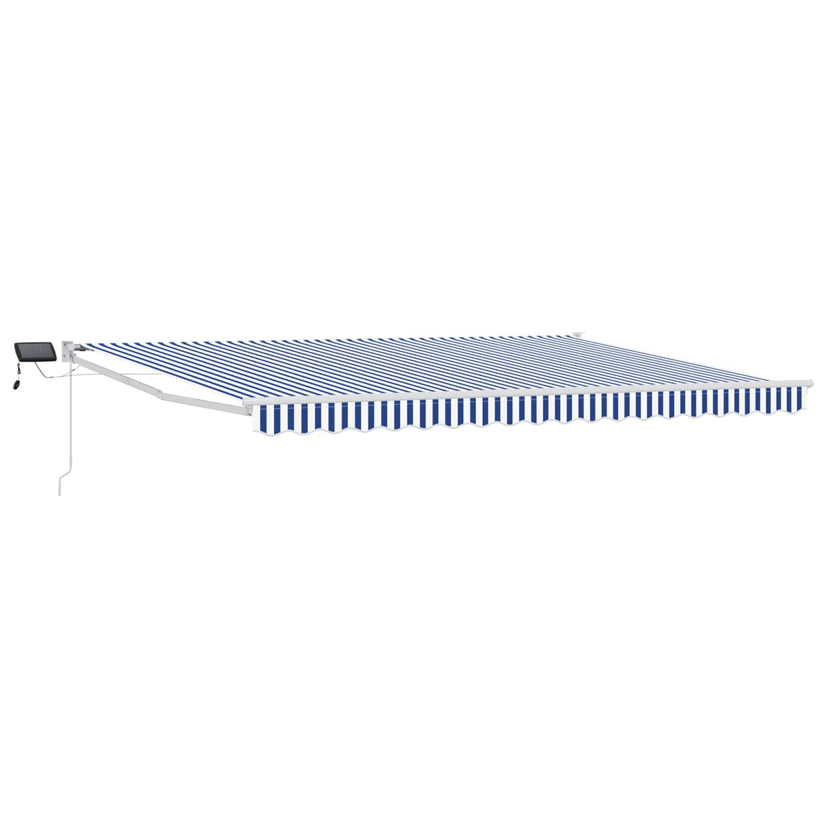 vidaXL Manual Retractable Awning with LEDs Blue and White 4 x 3 m 2