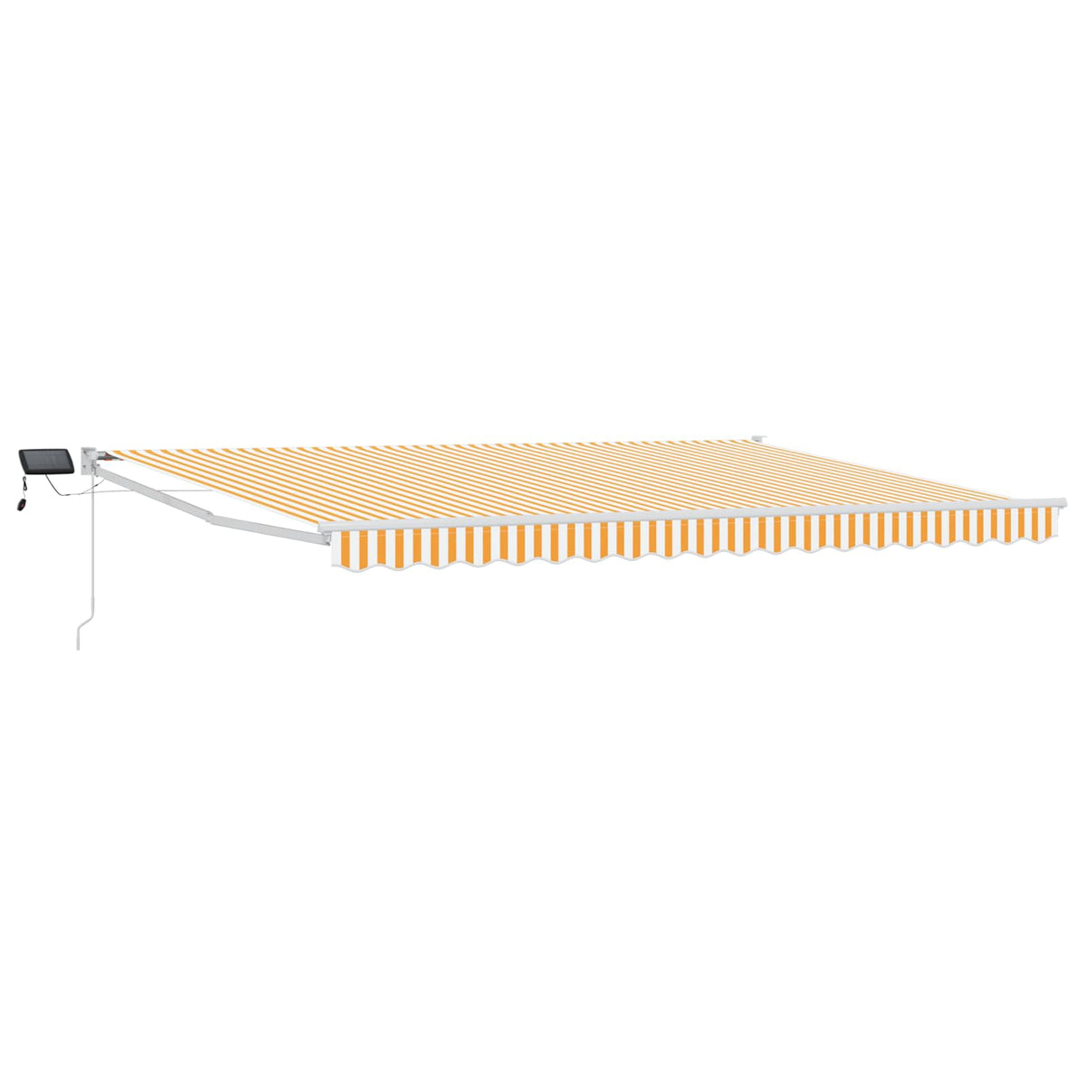 vidaXL Manual Retractable Awning with LEDs Yellow and White 4 x 3 m 2