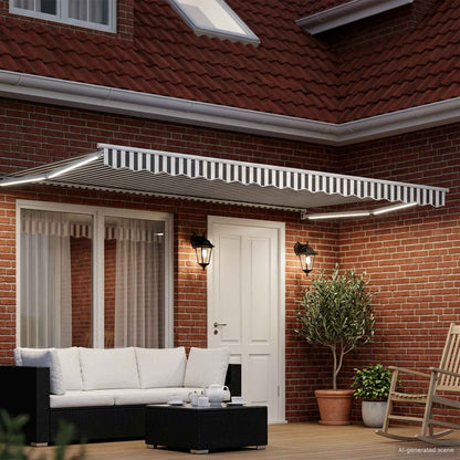 vidaXL Manual Retractable Awning with LEDs 4 x 3 m 3