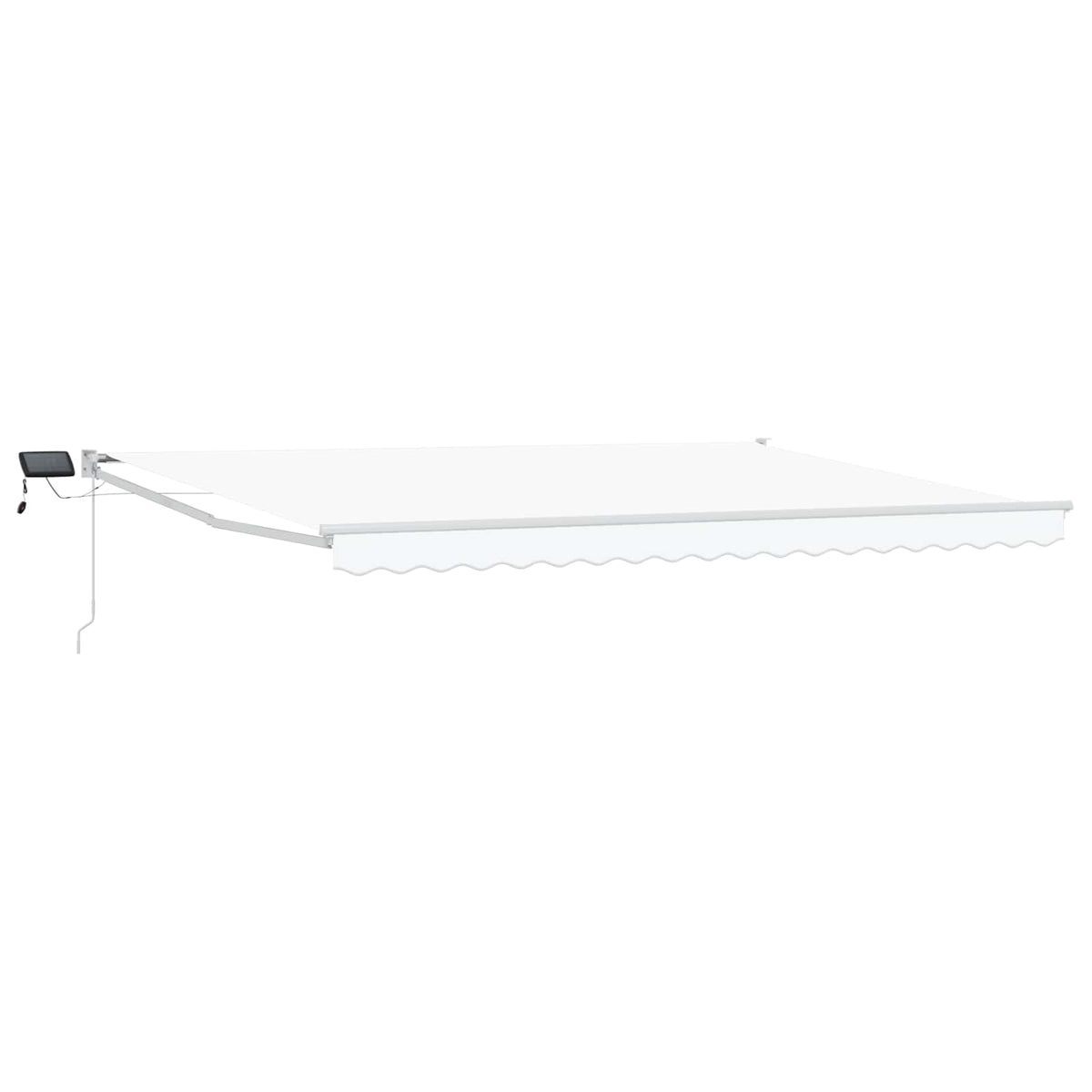vidaXL Manual Retractable Awning with LEDs White 4 x 3 m 2
