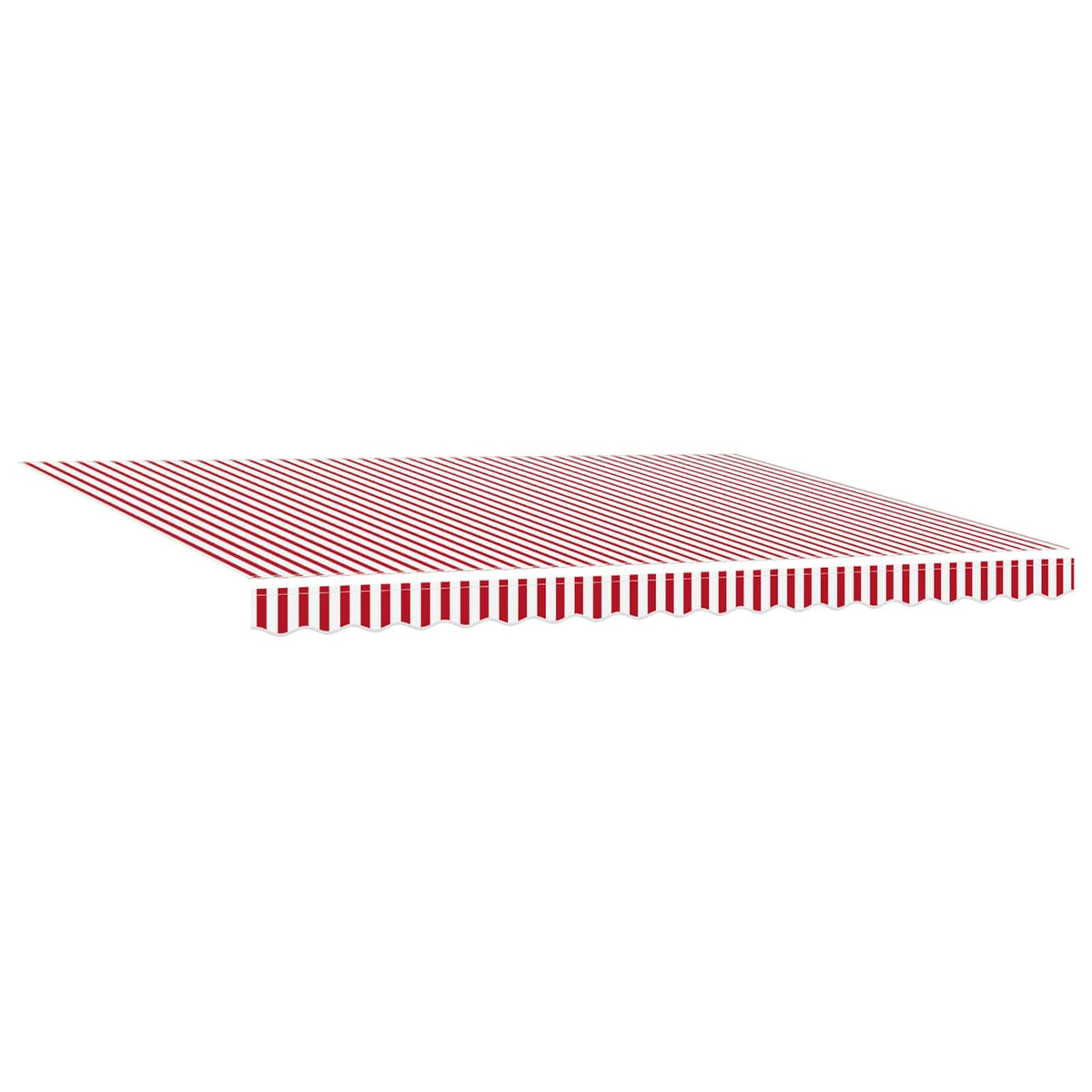 Manual Awning with Solar LED 5 x 3 m 100% Polyester White Red and white