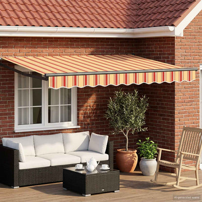 vidaXL Manual Retractable Awning with LEDs Multicolour 2.5 x 2 m 1