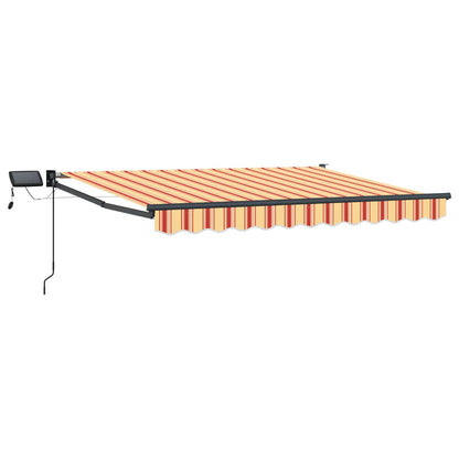 vidaXL Manual Retractable Awning with LEDs Multicolour 2.5 x 2 m 2