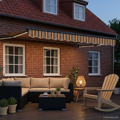 vidaXL Manual Retractable Awning with LEDs 2.5 x 2 m 3