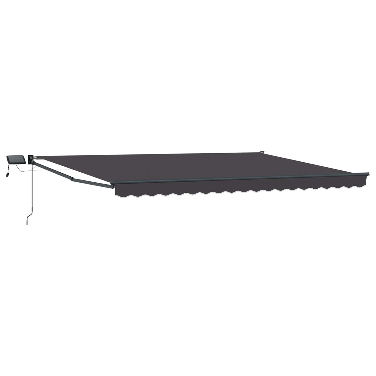 vidaXL Manual Retractable Awning with LEDs Anthracite 4 x 2 m 2