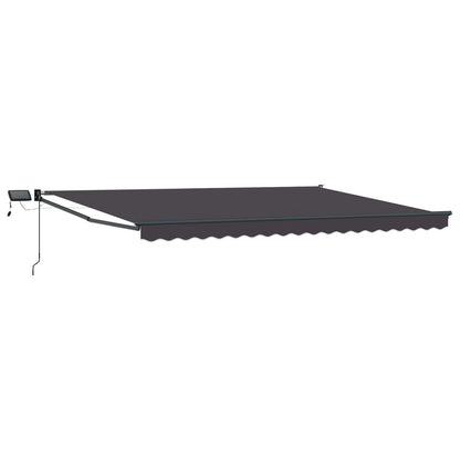 vidaXL Manual Retractable Awning with LEDs Anthracite 4 x 2 m 2