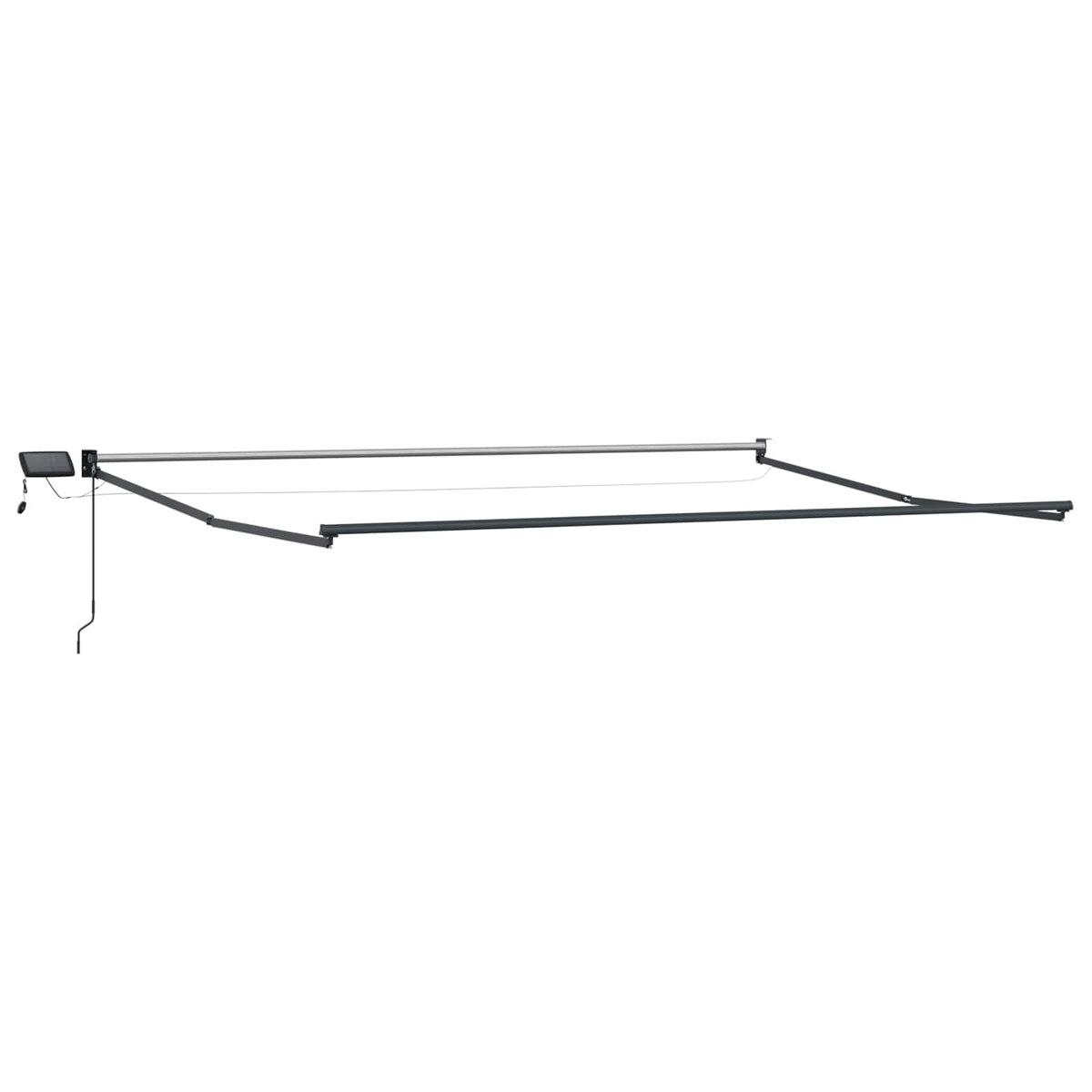 vidaXL Manual Retractable Awning with LEDs Anthracite 4 x 2 m 4