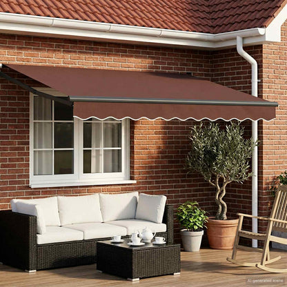 vidaXL Manual Retractable Awning with LEDs 3 x 2.5 m 1