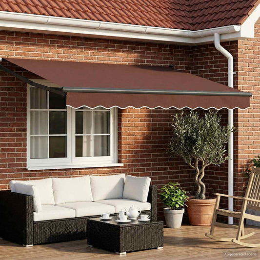 vidaXL Manual Retractable Awning with LEDs 3 x 2.5 m 1