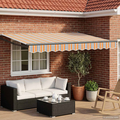 vidaXL Manual Retractable Awning with LEDs 3 x 2.5 m 1