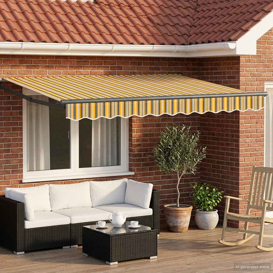 vidaXL Manual Retractable Awning with LEDs 3 x 2.5 m 1