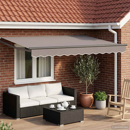 vidaXL Manual Retractable Awning with LEDs 3 x 2.5 m 1