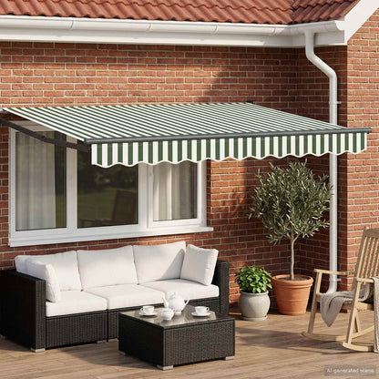 vidaXL Manual Retractable Awning with LEDs 3 x 2.5 m 1