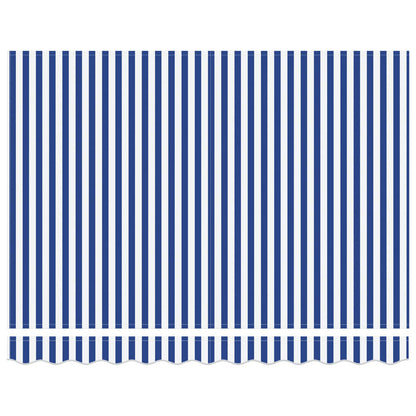 vidaXL Manual Retractable Awning Blue and White 3.5 x 2 m 6