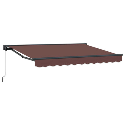 vidaXL Manual Retractable Awning Brown 3.5 x 2 m 2
