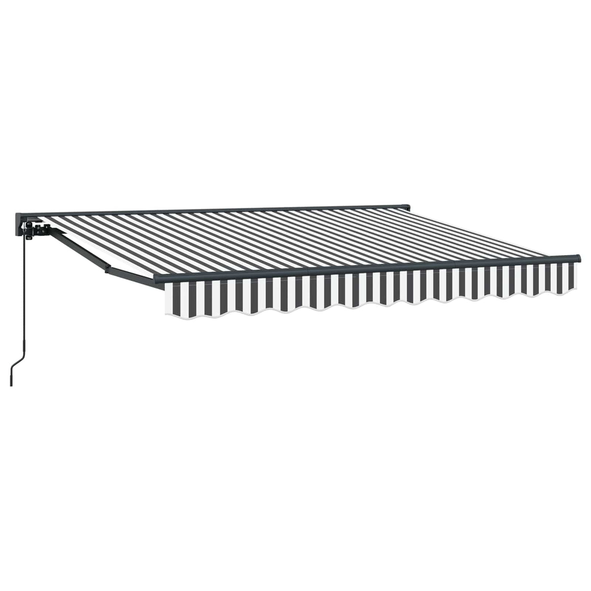 vidaXL Manual Retractable Awning Anthracite and White 3.5 x 2 m 2