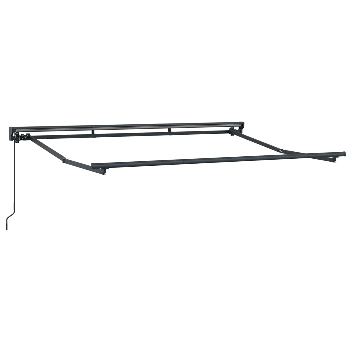 vidaXL Manual Retractable Awning Yellow, Orange and White 3.5 x 2 m 3