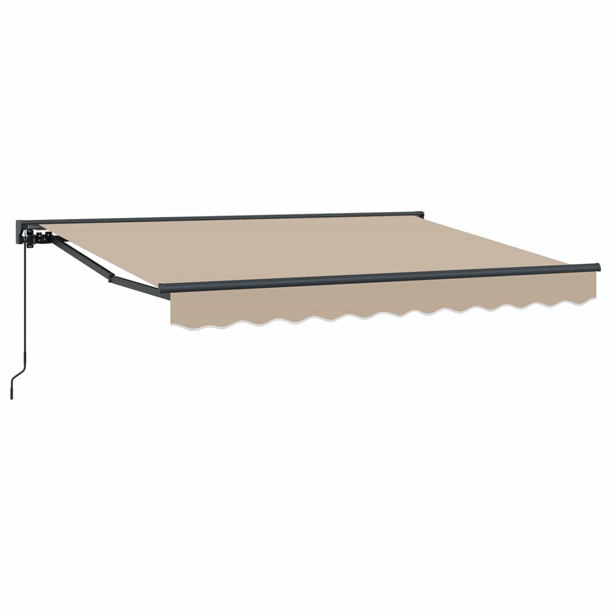 vidaXL Manual Retractable Awning Beige 3.5 x 2 m 2