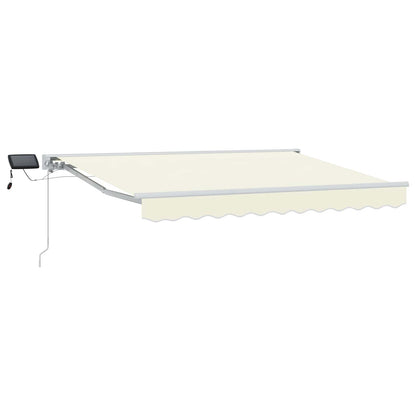 vidaXL Manual Awning Frame with LEDs Cream and White 2.5 x 2 m 2