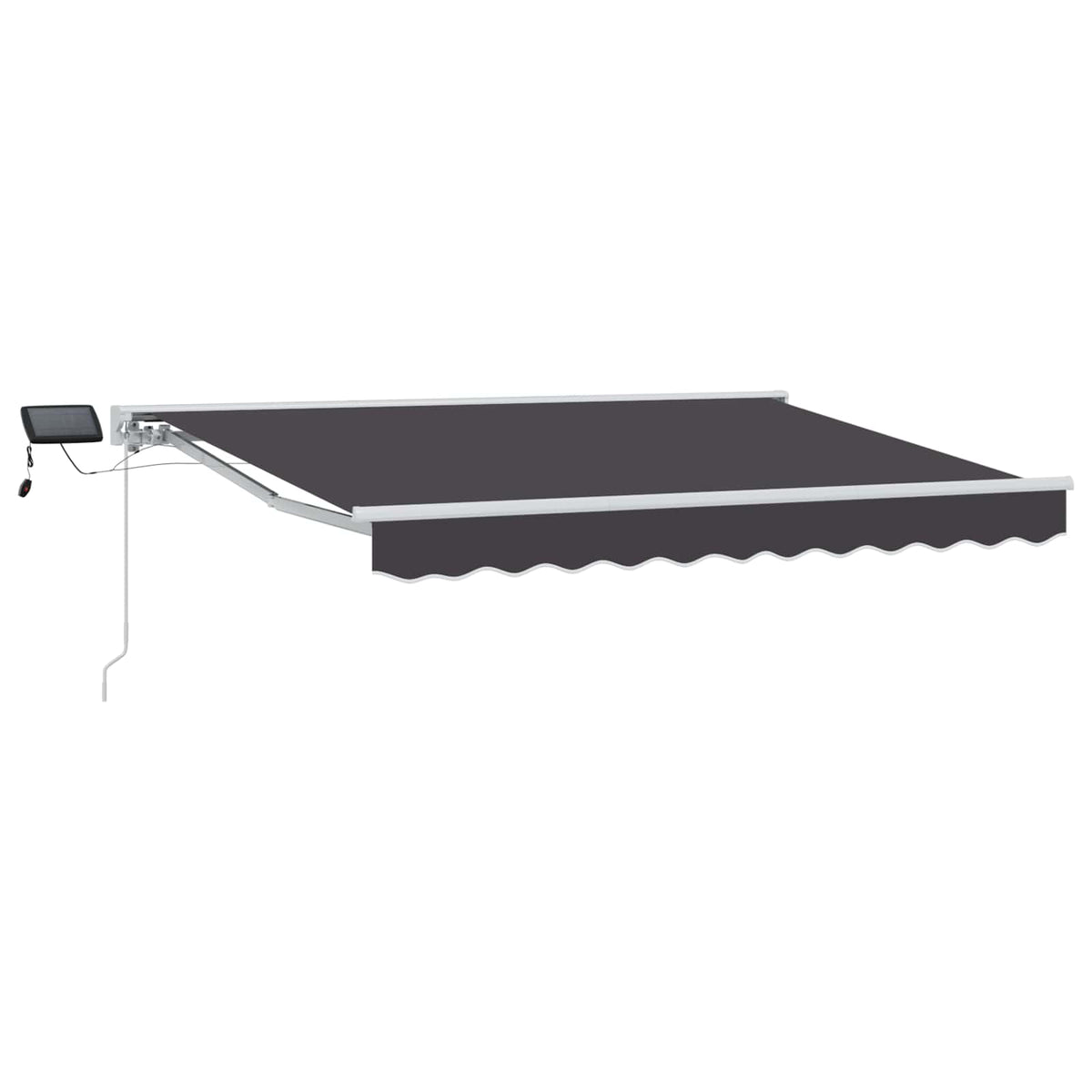 vidaXL Manual Awning Frame with LEDs White and Anthracite 2.5 x 2 m 2