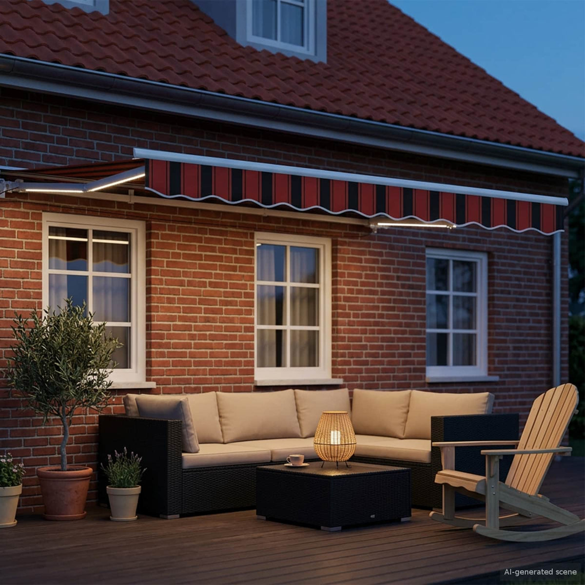 vidaXL Cassette Awning with Solar LED 3