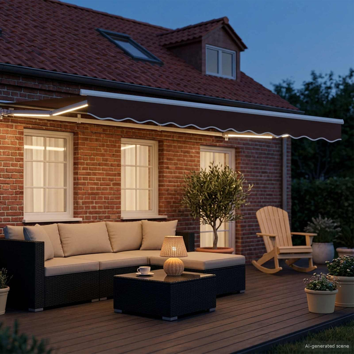 vidaXL Cassette Awning with Solar LED 3