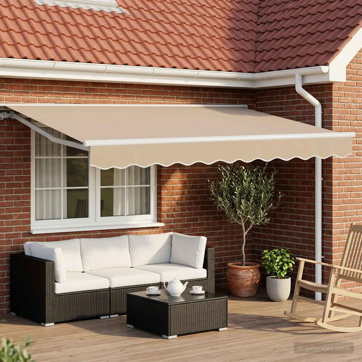 vidaXL Cassette Awning with Solar LED 1
