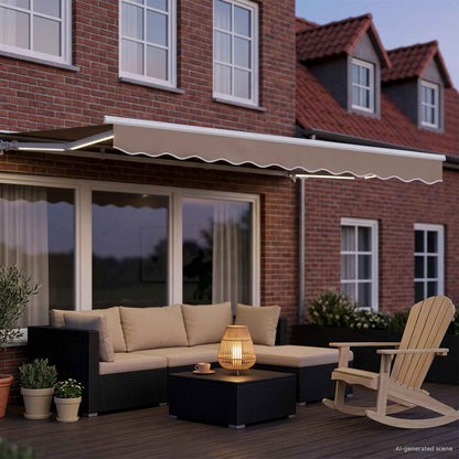 vidaXL Cassette Awning with Solar LED 3