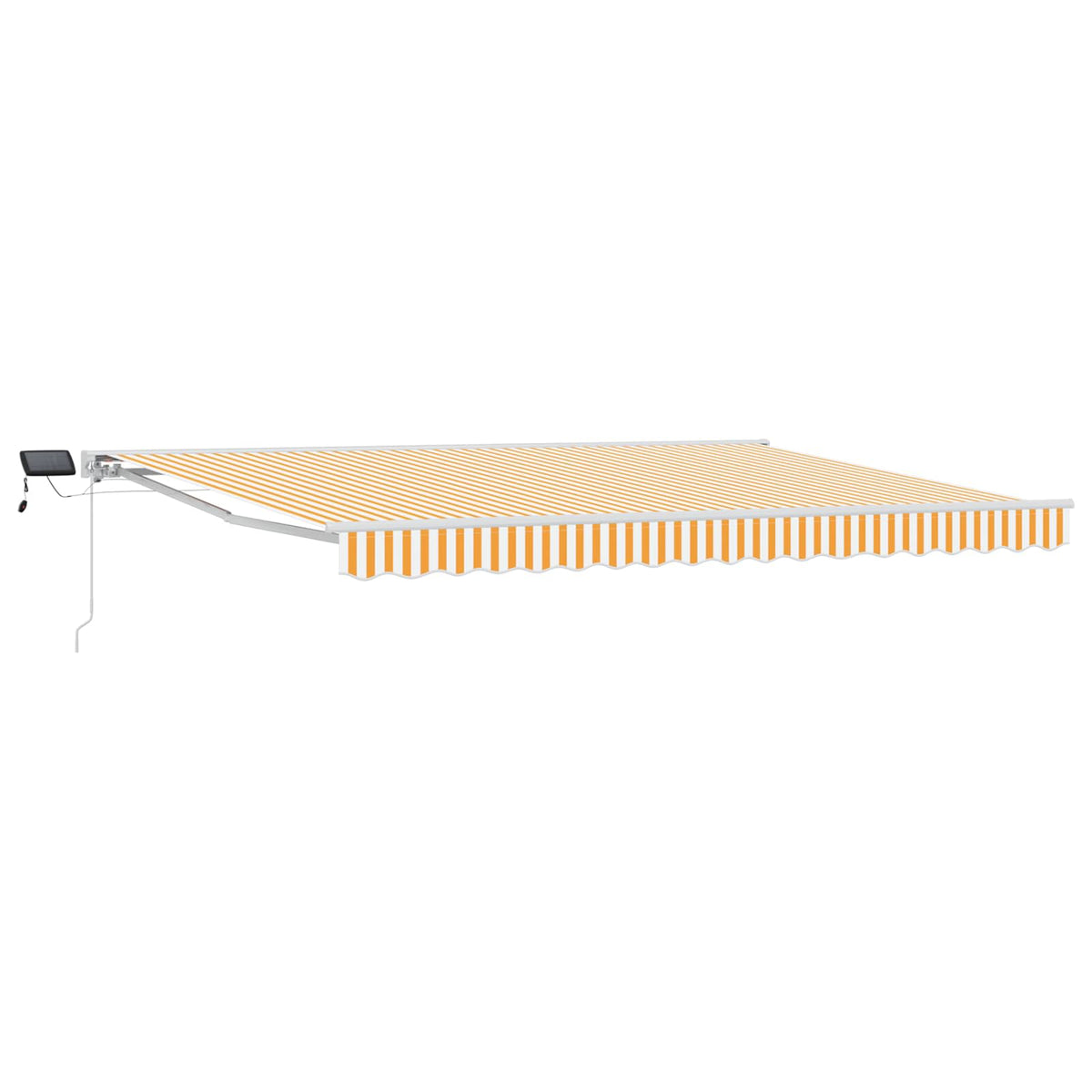vidaXL Manual Awning Frame with LEDs Yellow and White 4 x 2 m 2