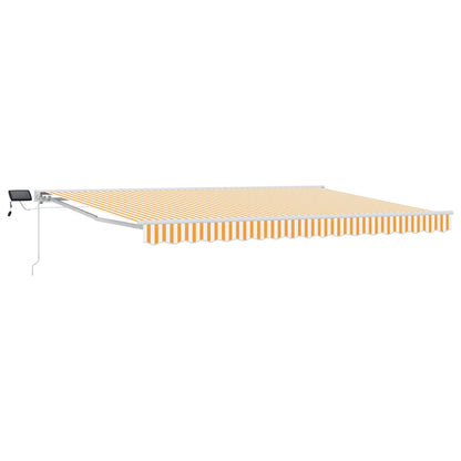 vidaXL Manual Awning Frame with LEDs Yellow and White 4 x 2 m 2