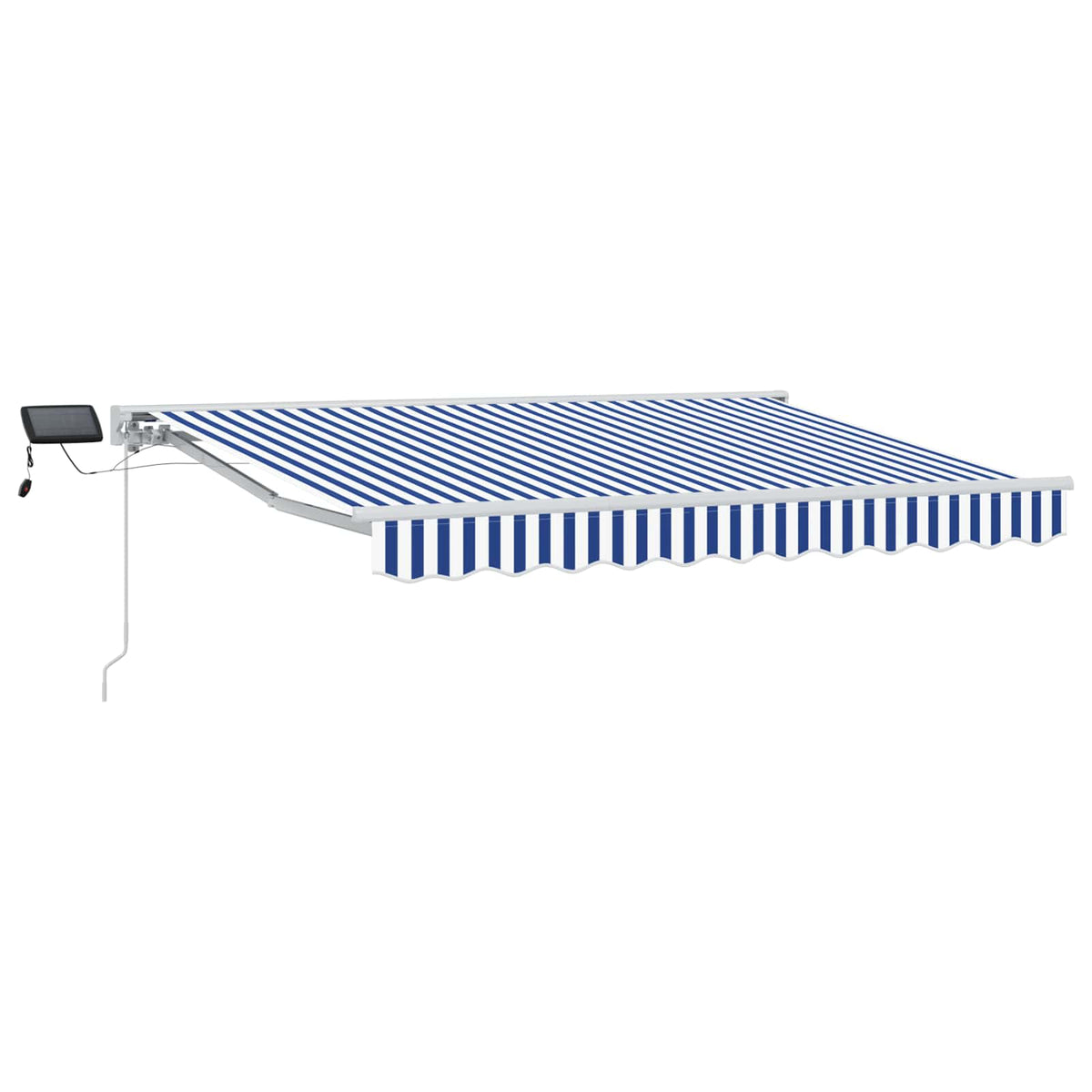 vidaXL Manual Awning Frame with LEDs Blue and White 3 x 2.5 m 2