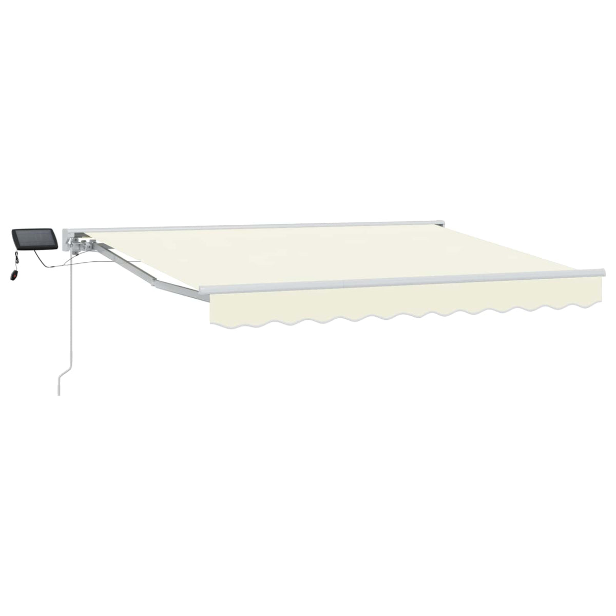 vidaXL Manual Awning Frame with LEDs Cream and White 3 x 2.5 m 2