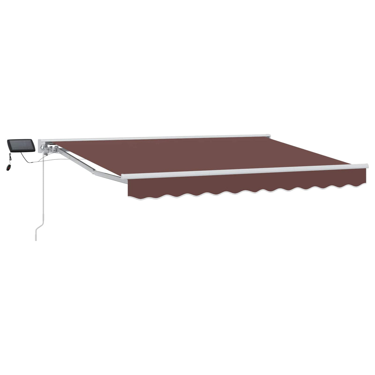 vidaXL Manual Awning Frame with LEDs Brown and White 3 x 2.5 m 2