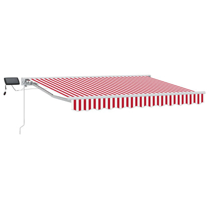 vidaXL Manual Awning Frame with LEDs Red and White 3 x 2.5 m 2