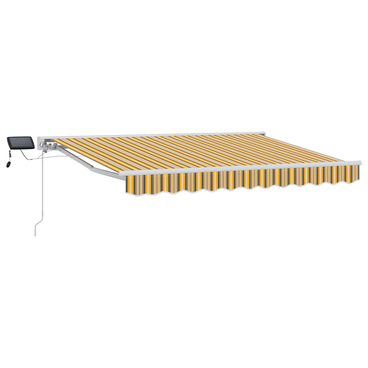 vidaXL Manual Awning Frame with LEDs Yellow, Grey and White 3 x 2.5 m 2
